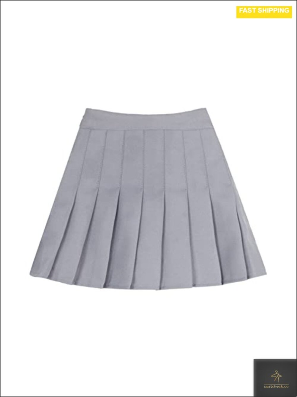 Pleated Skort with Inner Shorts - Elastic Waist Mini A-Line